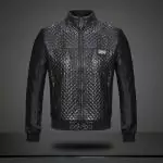 veste philipp plein leahter cuir pas cher as boss